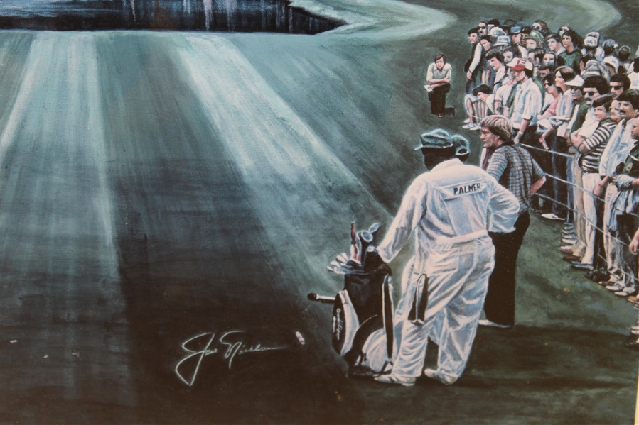 Arnold Palmer & Jack Nicklaus 'Sunday in Augusta' by Ted Hamlin Print - Framed - Al Kelley Collection