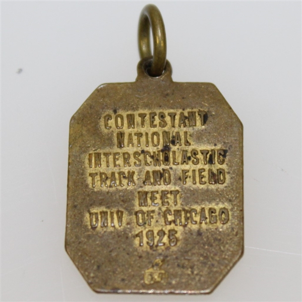 1925 University of Chicago National Interscholastic Contestant Medal - Track & Field Meet