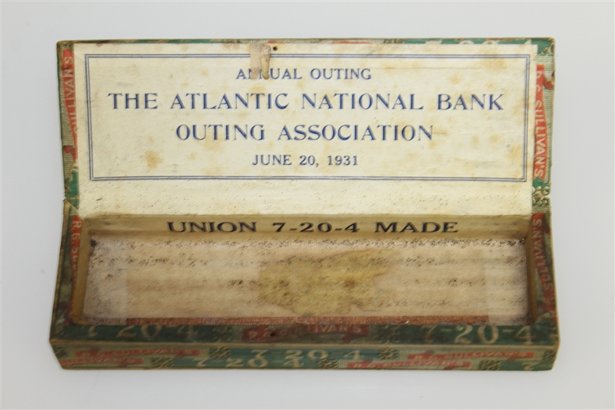 1931 Atlantic National Bank Annual Outing at U.S.M. Golf Club Grounds Box - Union 7-20-4 Made
