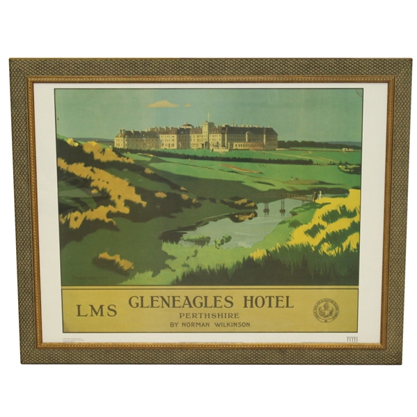 'Gleneagles Hotel' National Railway Poster Advertising by Norman Wilkinson - Framed 
