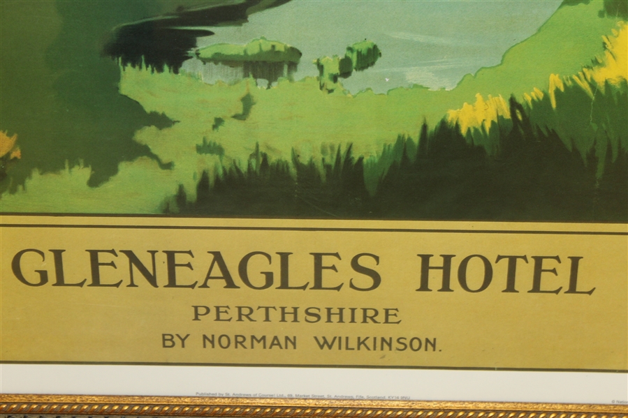 'Gleneagles Hotel' National Railway Poster Advertising by Norman Wilkinson - Framed 