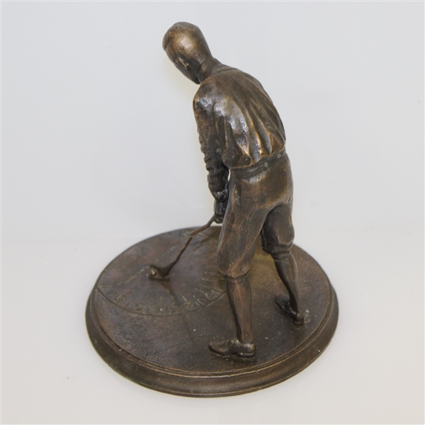 Bronze Sundial Golfer 'Slow Back - Time Right' Statue