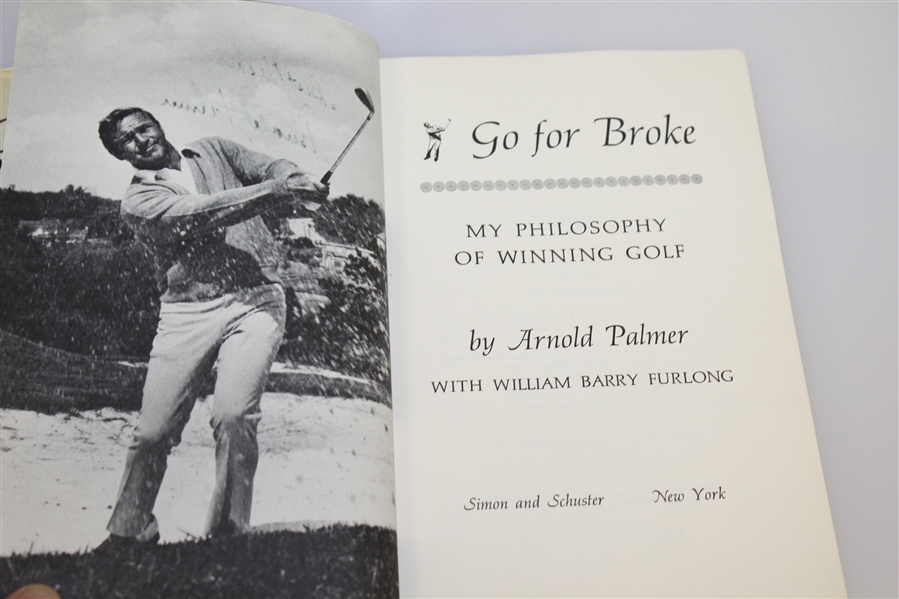 Arnold Palmer Signed 1973 'Go For Broke' Book JSA ALOA