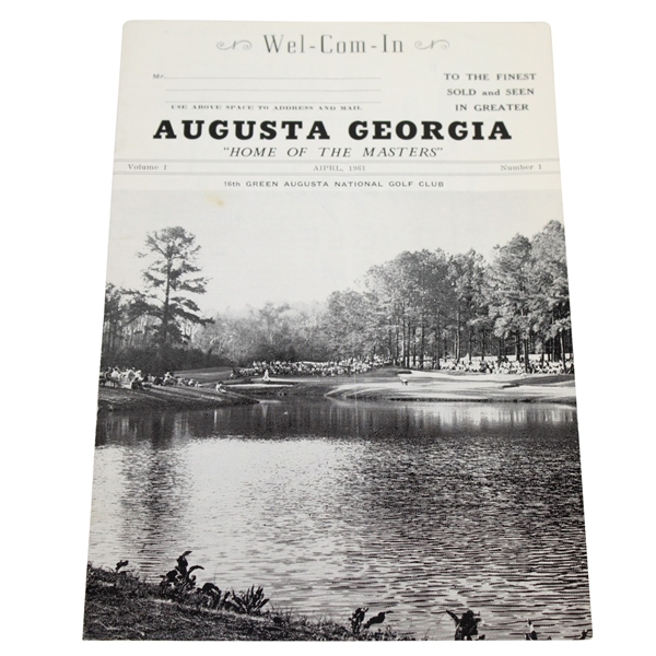 April 1961 Augusta Georgia 'Home of the Masters' Booklet