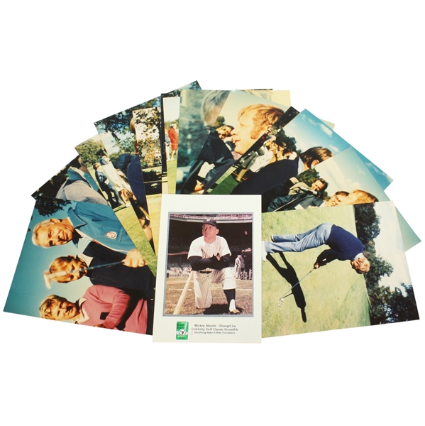 1992 Mickey Mantle Shangri-La Golf Classic Card with Twelve Original Feb 1996 Photos