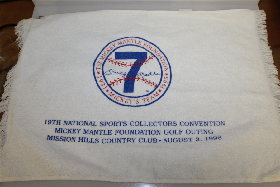1995 The Mickey Mantle Foundation Towel & 1998 National Sports Collection Mantle Bag