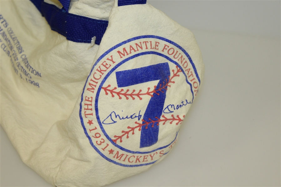 1995 The Mickey Mantle Foundation Towel & 1998 National Sports Collection Mantle Bag
