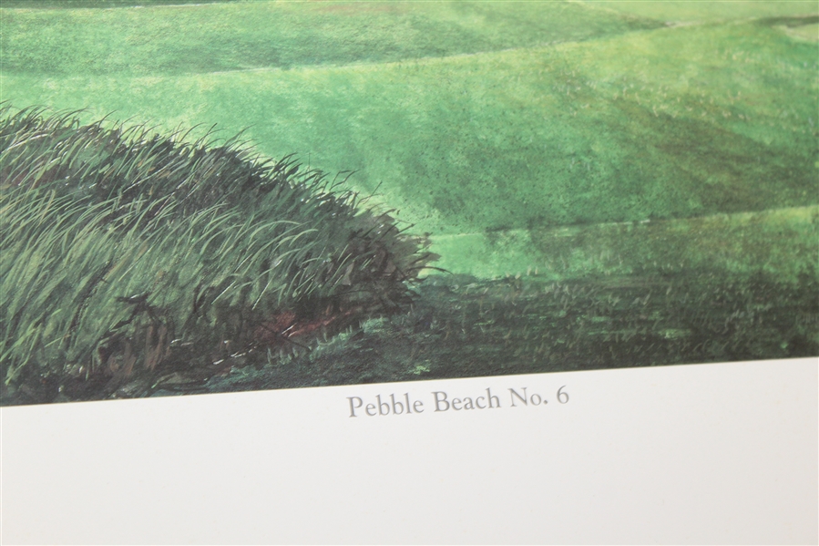 2006 Pebble Beach Hole No. 6 Print Signed by Artist William Mangum