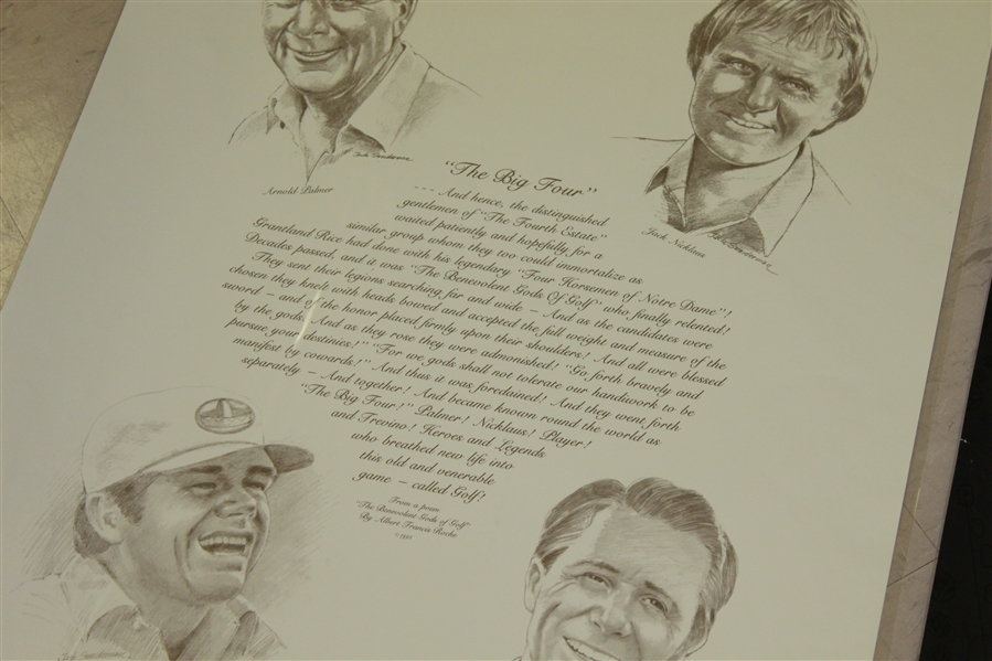 Two 'Big Four' Golf Posters - Arnold Palmer, Jack Nicklaus, Lee Trevino, & Gary Player