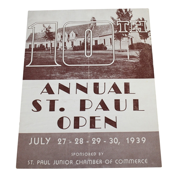 1939 Annual St. Paul Open Program 10th - Dick Metz Winner