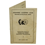 1938 PGA Championship at Shawnee Country Club Scorecard - Paul Runyan Winner