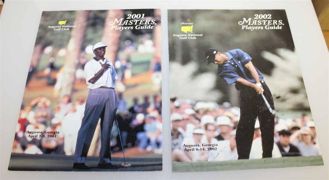 Five Masters Players Guides - 1995, 1996, 2001, 2002, & 2006
