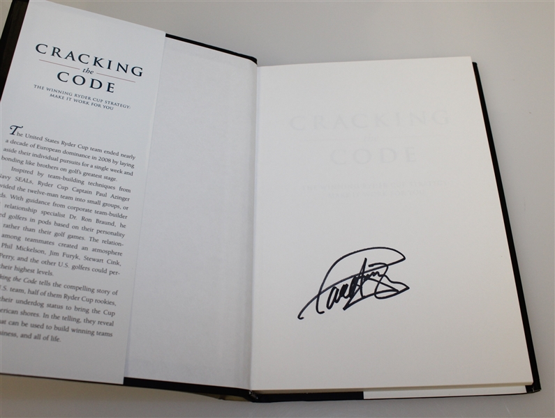 Paul Azinger Signed 'Cracking the Code' 2008 Ryder Cup Book JSA ALOA