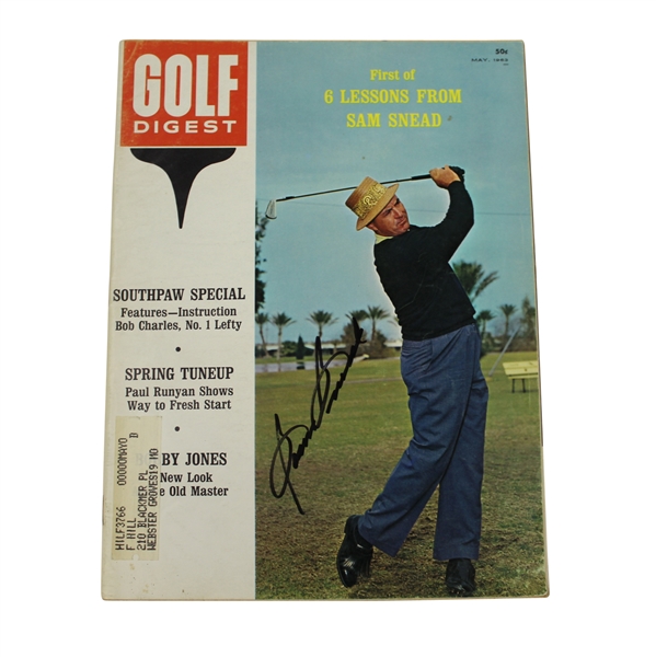 Sam Snead Signed Golf Digest - May, 1963 JSA ALOA