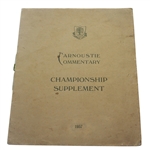 1937 Open Championship Carnoustie Commentary Supplement