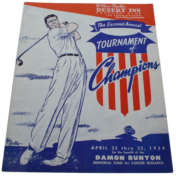 1954 Tournament of Champions Program - Art Wall Jr Win