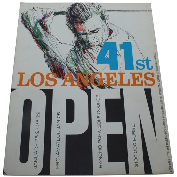 1967 Los Angeles Open Program - Arnold Palmer Win