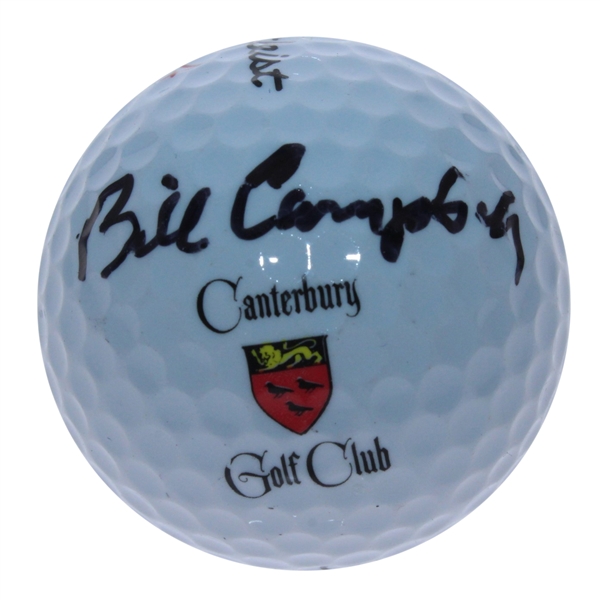 Bill Campbell Signed Canterbury Logo Golf Ball - Site of 1964 US Amateur Victory JSA ALOA