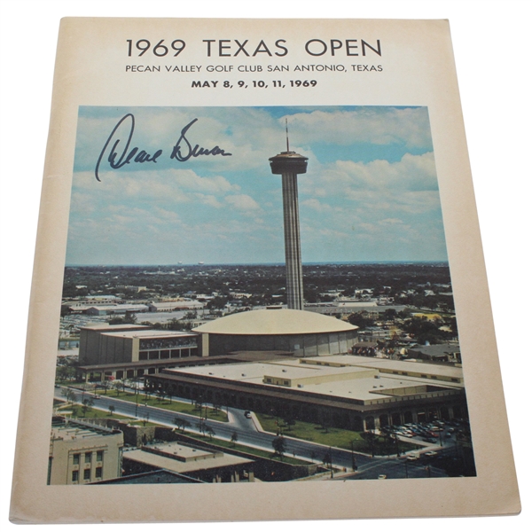 Deane Beman Signed 1969 Texas Open at Pecan Valley Program JSA ALOA