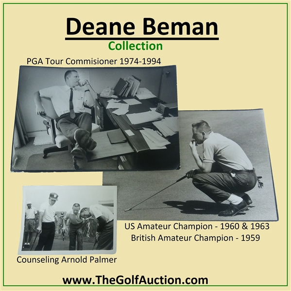 Deane Beman's 1959 US Amateur Championship Contestant Badge -  Jack Nicklaus Win!