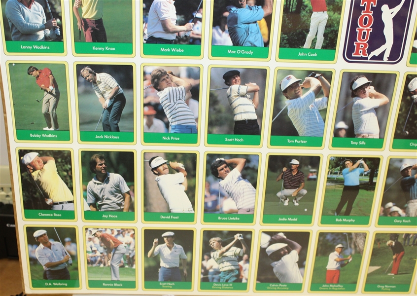 Full Uncut PGA Tour Golf Cards Sheet - Matted
