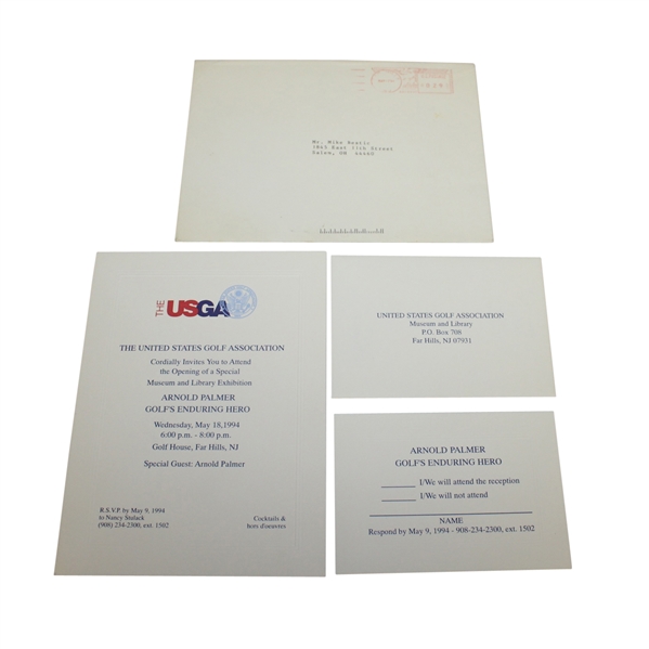 Arnold Palmer Room Opening at USGA Museum Invitation and RSVP Card