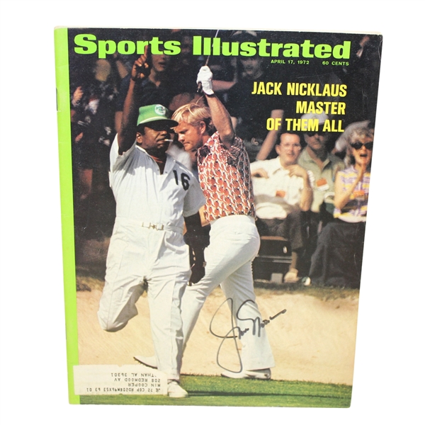 Jack Nicklaus Signed April 17, 1972 Sports Illustrated Magazine JSA #P36687 - Jack Wins 4th Masters