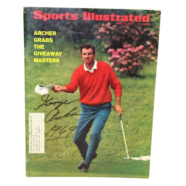 George Archer Signed April 21, 1969 Sports Illustrated Magazine - Masters Win JSA #P36748