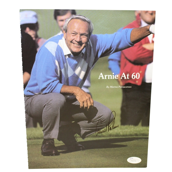 Arnold Palmer Signed 'Arnie at 60' Magazine Page JSA #P36779
