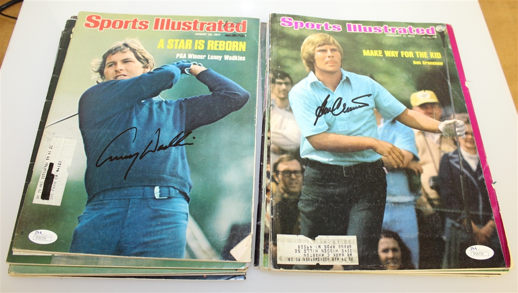 Fifteen Signed Sports Illustrated Magazines - Player, Irwin, Trevino & More - JSA Stickers