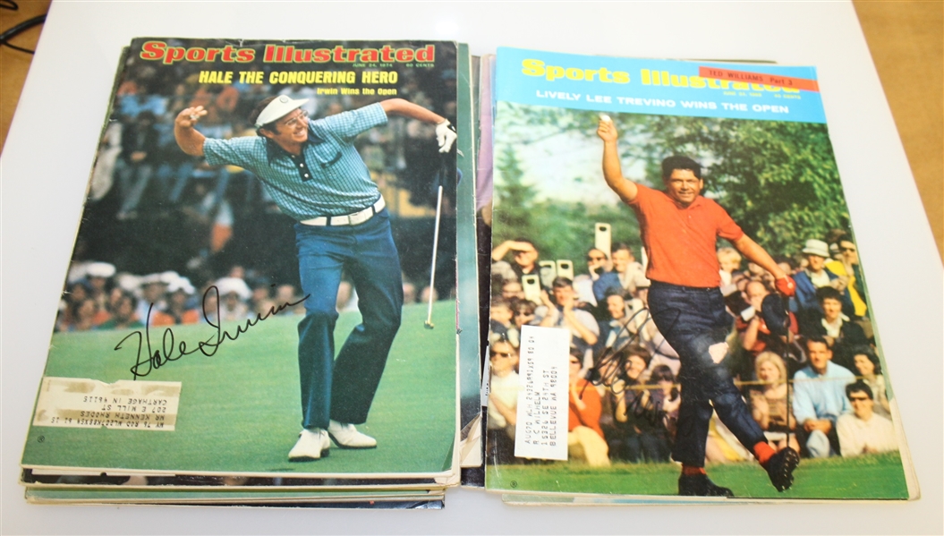 Fifteen Signed Sports Illustrated Magazines - Player, Irwin, Trevino & More - JSA Stickers