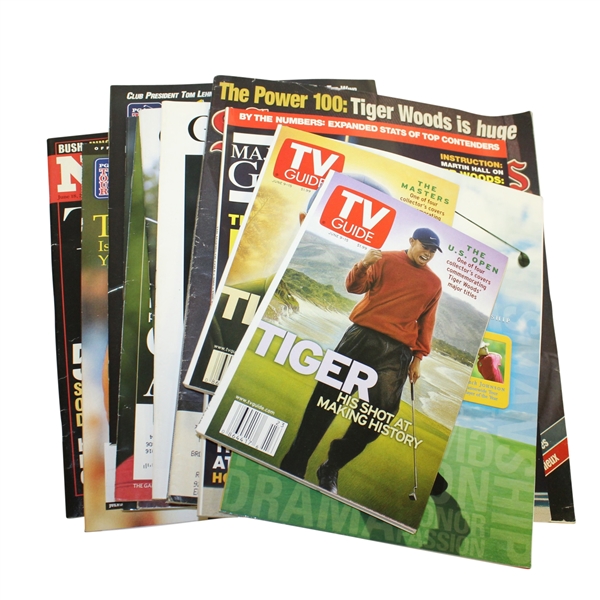 Assorted Tiger Woods Cover Magazines - 14 Total