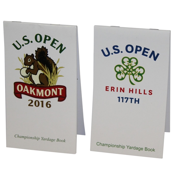 2016 & 2017 Official US Open Contestants Yardage Books - Oakmont & Erin Hills