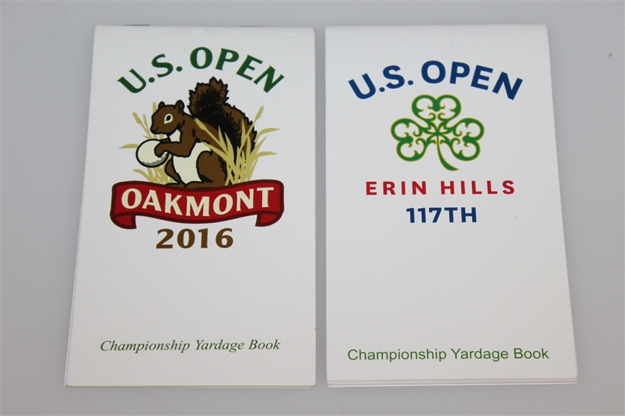 2016 & 2017 Official US Open Contestants Yardage Books - Oakmont & Erin Hills
