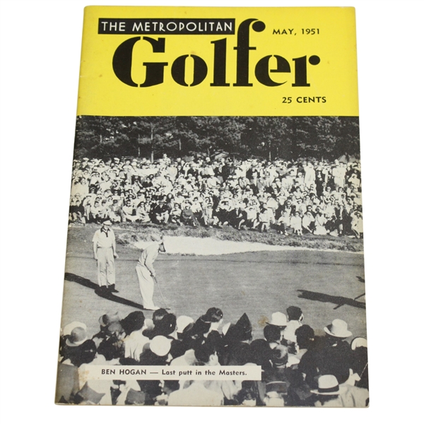 Ben Hogan Last Putt in the Masters - Win - May 1951 The Metropolitan Golfer