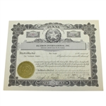 Ben Hogans Personal Filteron International, Inc. Stock Certificate #63 - 1,000 Shares
