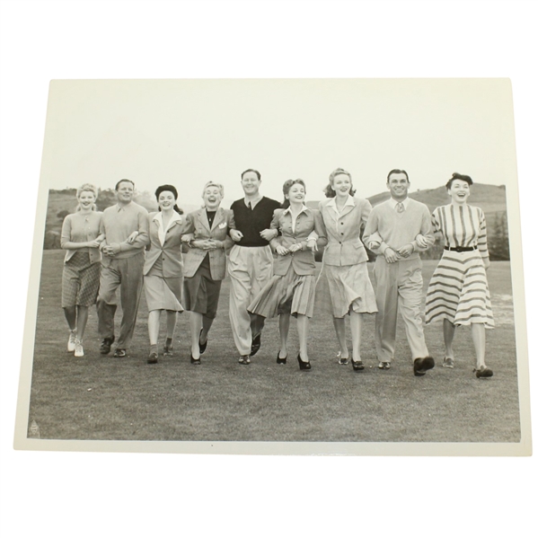 Ben Hogan's Personal Photo with Byron Nelson & Jimmy Thompson with Actresses