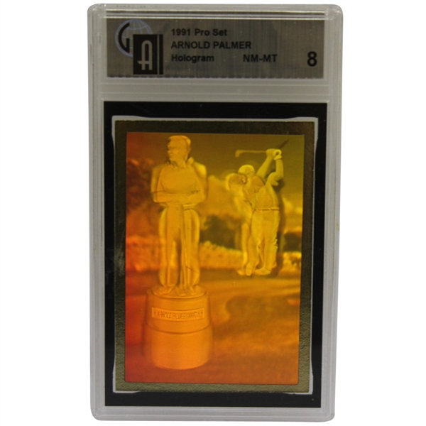 Arnold Palmer 1991 Pro Set Award Collectible Hologram Card - Slabbed Grade NM-MT 8 
