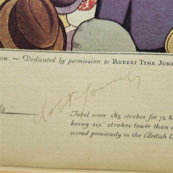Bobby Jones Signed 1930 Currier & Ives St. Andrews Print - FULL JSA #Z51837