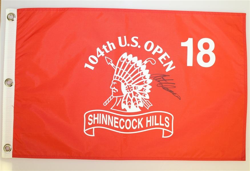 Two Retief Goosen Signed 2004 US Open at Shinnecock Hills Golf Flags JSA ALOA