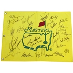 Masters Undated CHAMPS Flag Signed by 31 Winners (Nelson, Snead, Keiser, Seve, Big 3) - PSA/DNA #B03323