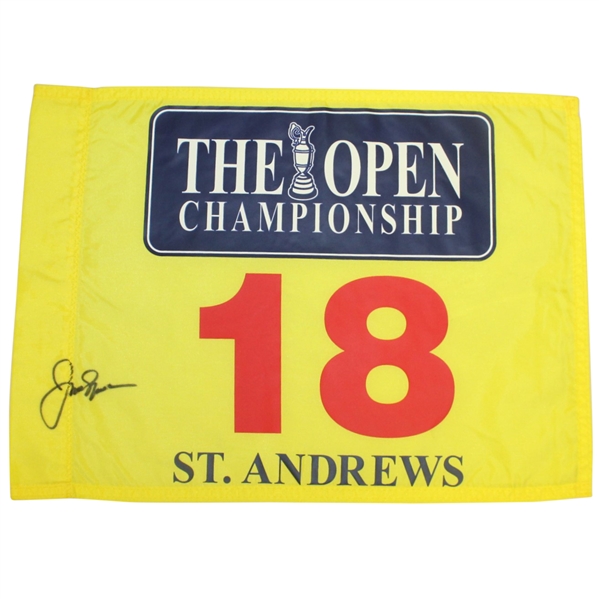 Jack Nicklaus Signed Open Championship at St. Andrews Flag JSA ALOA