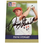 Payne Stewart Signed 1990 PGA Tour Pro Set Golf Card JSA ALOA