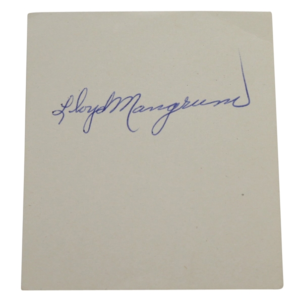 Lloyd Mangrum Vintage Signed Cut JSA ALOA