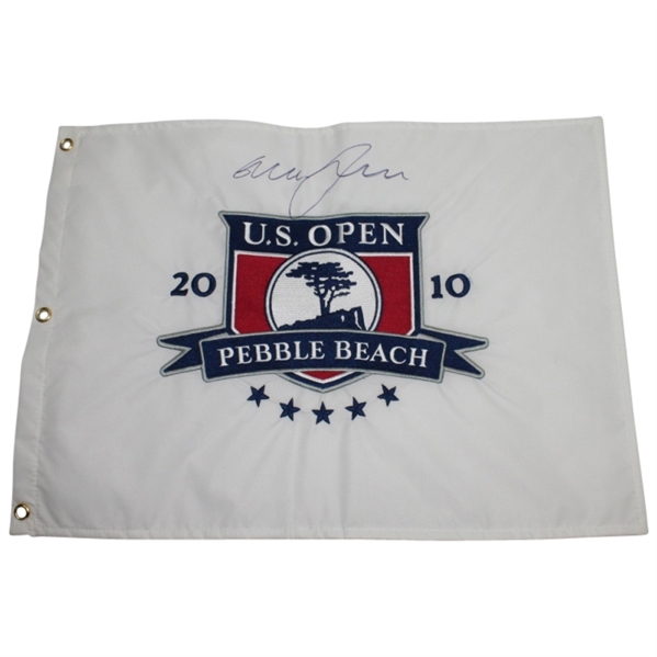 Graeme McDowell Signed 2010 US Open at Pebble Beach Embroidered Flag JSA ALOA