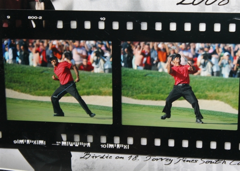 Tiger Woods Signed 2008 UDA US Open Film Clip - Made Putt on 18 #SHO45839 - Framed