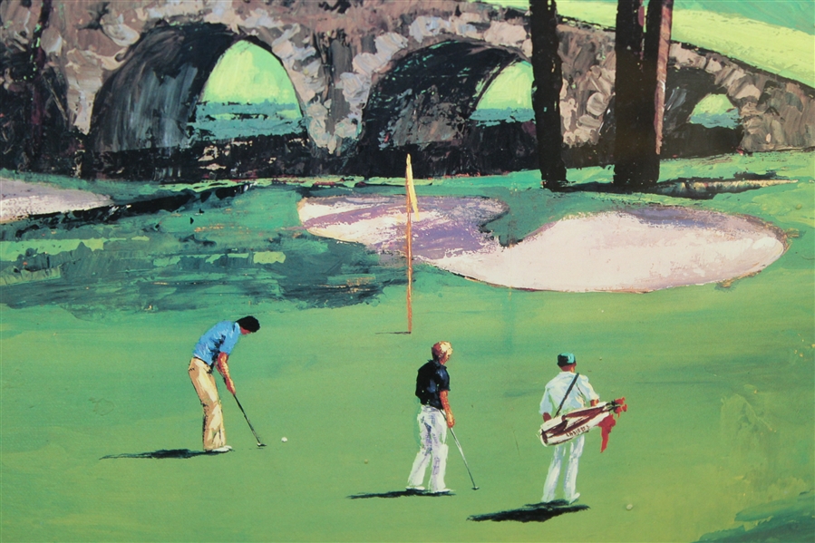 1988 Masters 11th Green Print by Mark King - Martin Lawrence Ltd Editions - Framed