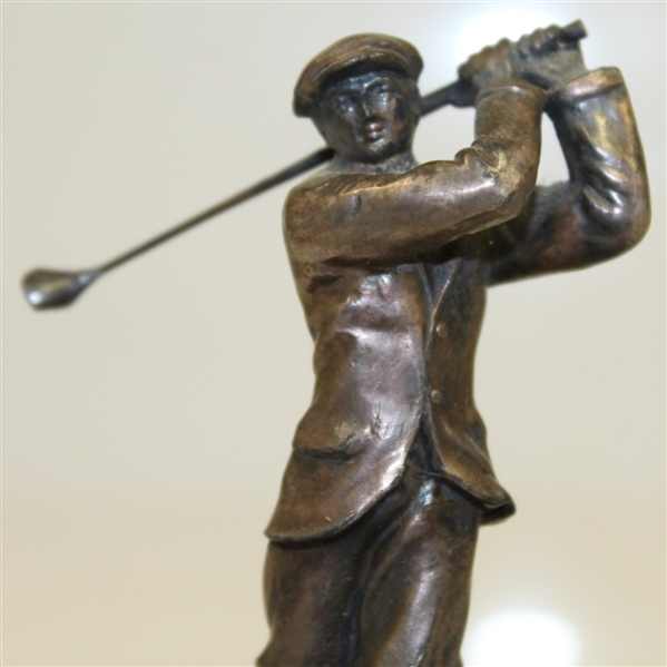Classic Silver Plated Golfer in Decorative Tray - Paisler #160