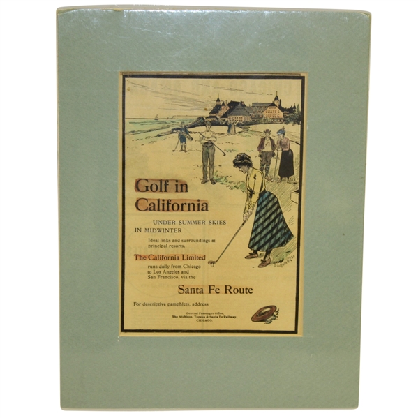Vintage 'Golf in California' Limited 'Santa Fe Route' Advertisement