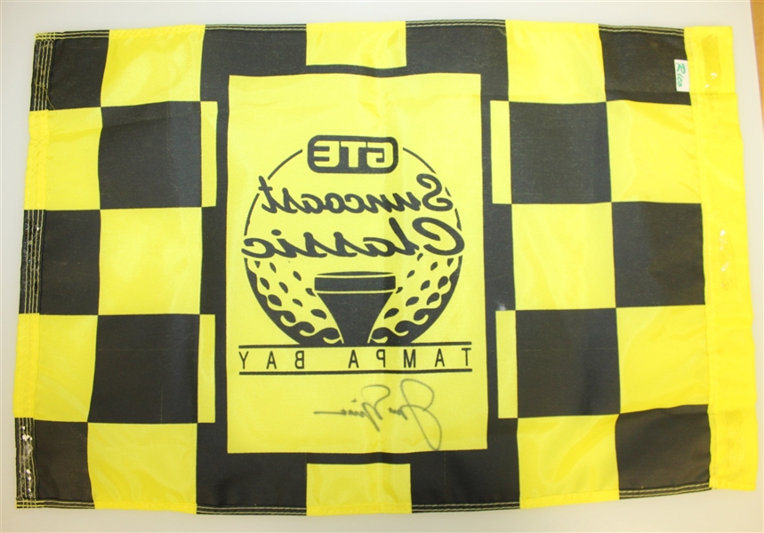 Jack Nicklaus Signed 1996 GTE Suncoast Classic Course Flown Flag - WINNER JSA ALOA